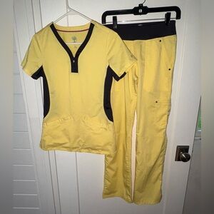 Healing Hands Purple label scrub set sz XS Jessi top Tori yoga scrub pant NWOT